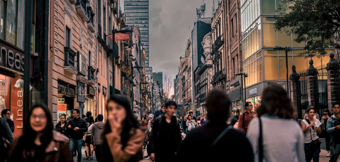 Escena de calle en la Ciudad de México